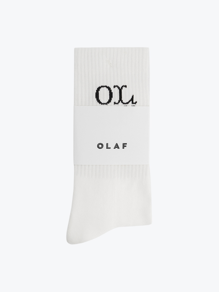 OLAF Olaf - Western Logo Socks Optical White - Sokken - Heren Wit Sokken