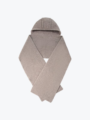 Olaf - Wool Hooded Scarf Chocolatechip - Sjaals - Heren