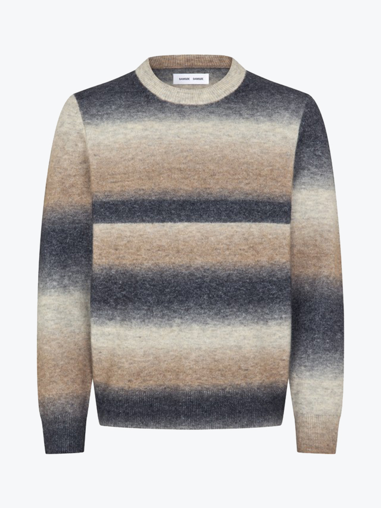 Samsoe Samsoe Samsoe Samsoe - Aiden Crew Neck 15012 Salute St. - Truien - Heren Grijs Truien