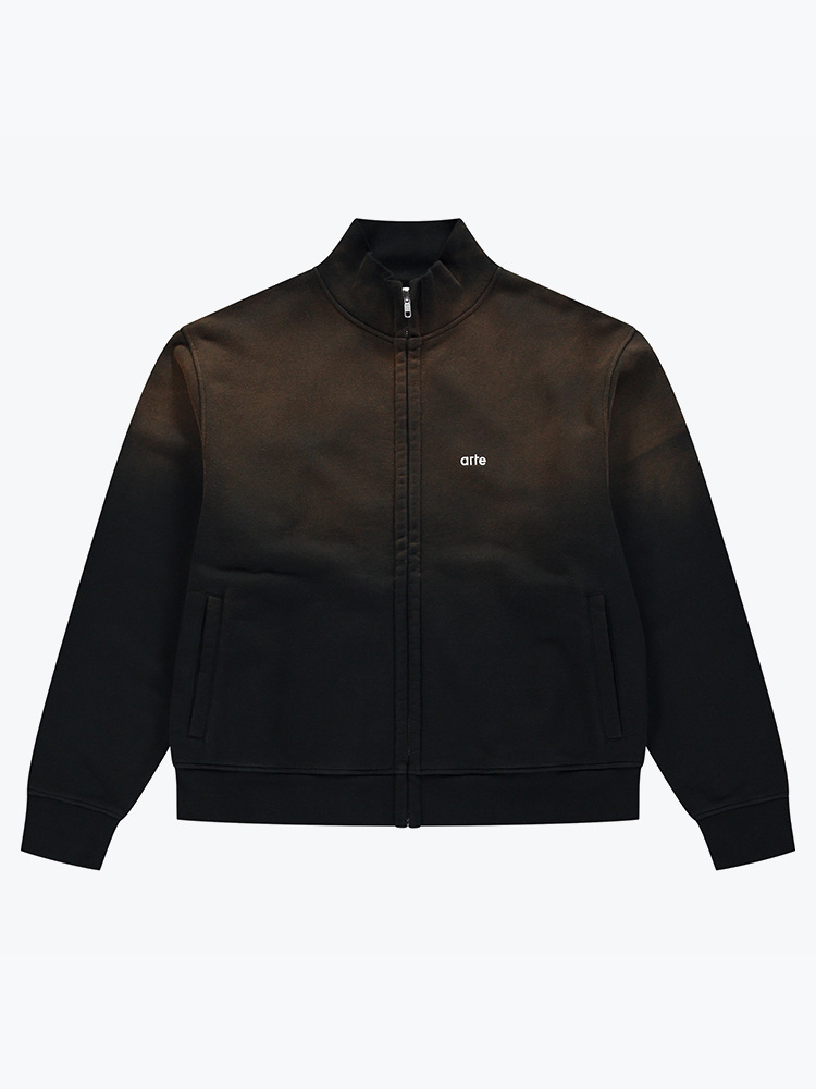 Arte Antwerp Arte Antwerp - Sunfade Uniform Zip Sweatshirt Black - Vesten - Heren Zwart Vesten