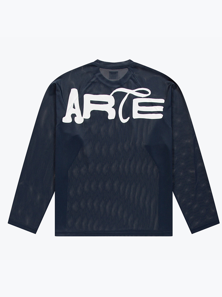 Arte Antwerp Arte Antwerp - Mesh Aero Longsleeve Navy - T-Shirts - Heren Blauw T-Shirts
