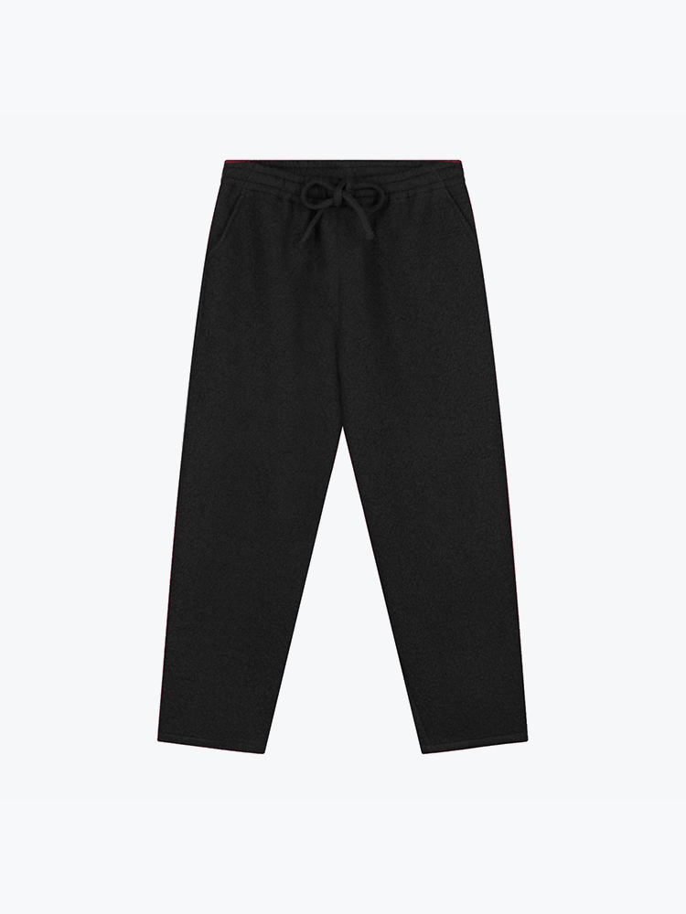 Arte Antwerp Arte Antwerp - Boiled Wool Ease Pants Black - Broeken - Heren Zwart Broeken