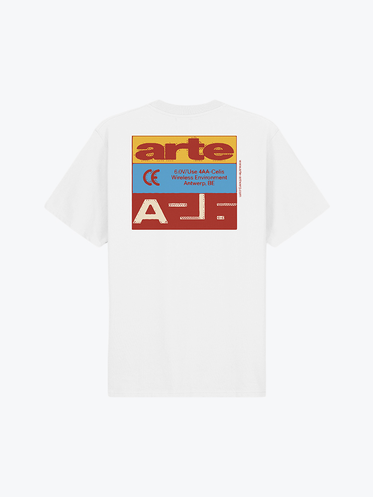 Arte Antwerp Arte Antwerp - Tricolor Serial T-shirt White - T-Shirts - Heren Wit T-Shirts