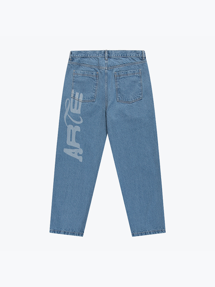 Arte Antwerp Arte Antwerp - Stencil Uniform Denim Pants Denim Bleach - Jeans - Heren Blauw Jeans