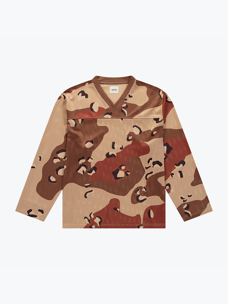Arte Antwerp Arte Antwerp - Camo Mesh Aero Jersey Allover Print - T-Shirts - Heren Grijs T-Shirts