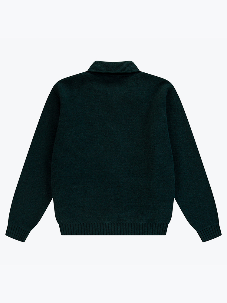 Arte Antwerp Arte Antwerp - Cable Knit Zip Cardigan Green - Truien - Heren Groen Truien