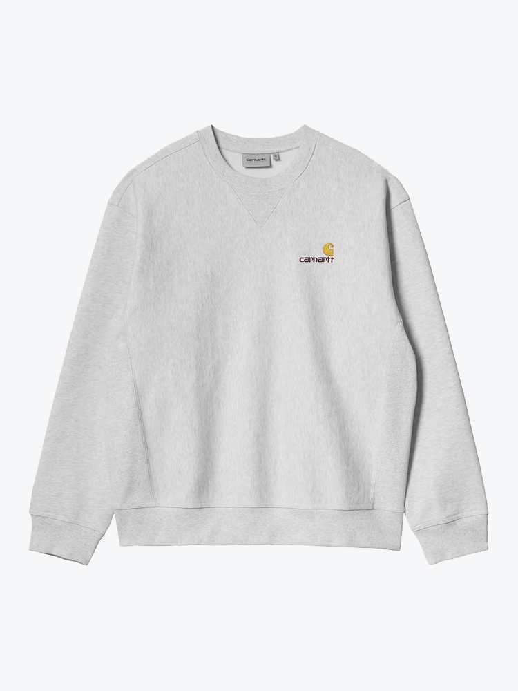 Carhartt WIP Carhartt WIP - American Script Sweat Ash Heather - Truien - Heren Grijs Truien