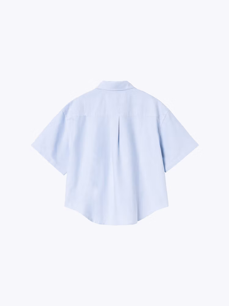 Carhartt WIP Carhartt WIP - W' S/S Kaia Shirt Bleach / White - T-Shirts - Dames Blauw T-shirts