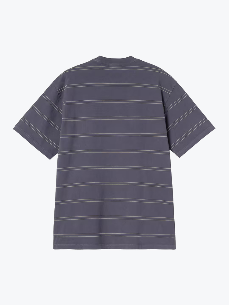 Carhartt WIP Carhartt WIP - S/S Bert Pocket T-Shirt Bert Stripe, Shady Purple / Shady Green - T-Shirts - Heren Paars T-Shirts