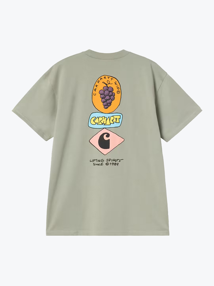 Carhartt WIP Carhartt WIP - S/S Stacked Grapes T-Shirt Shady Green - T-Shirts - Heren Groen T-Shirts
