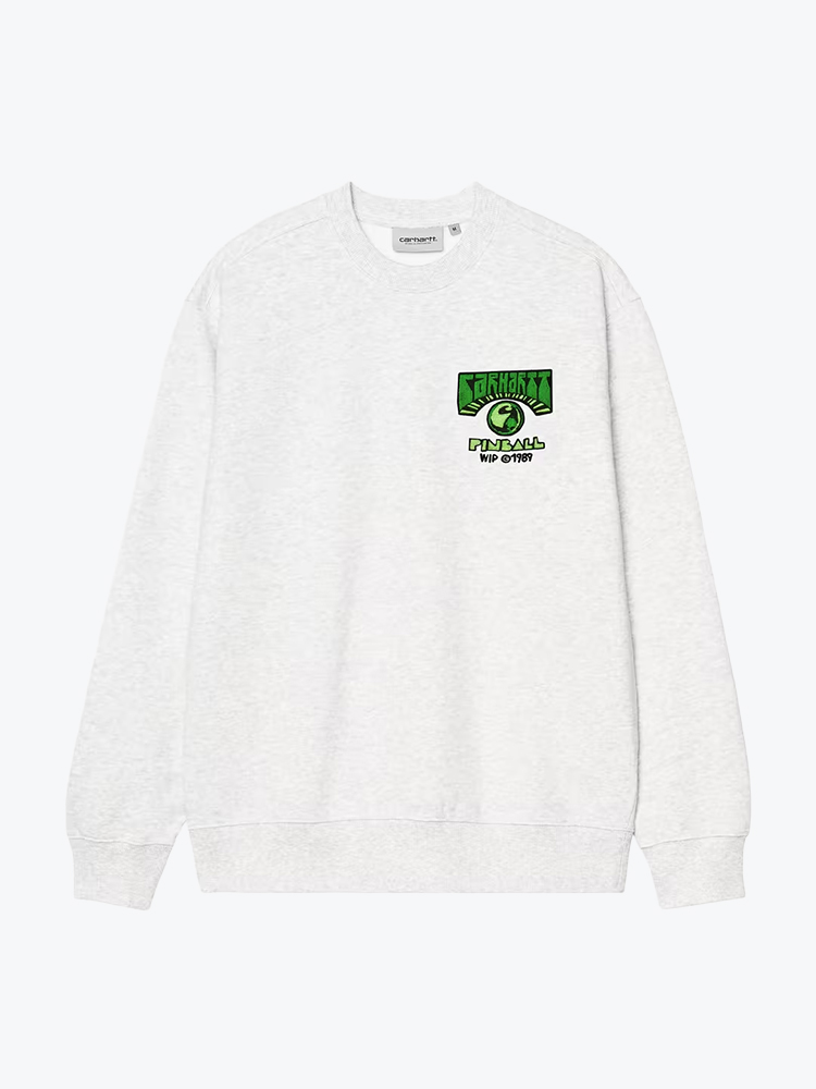 Carhartt WIP Carhartt WIP - Pinball Sweat Ash Heather - Truien - Heren Grijs Truien