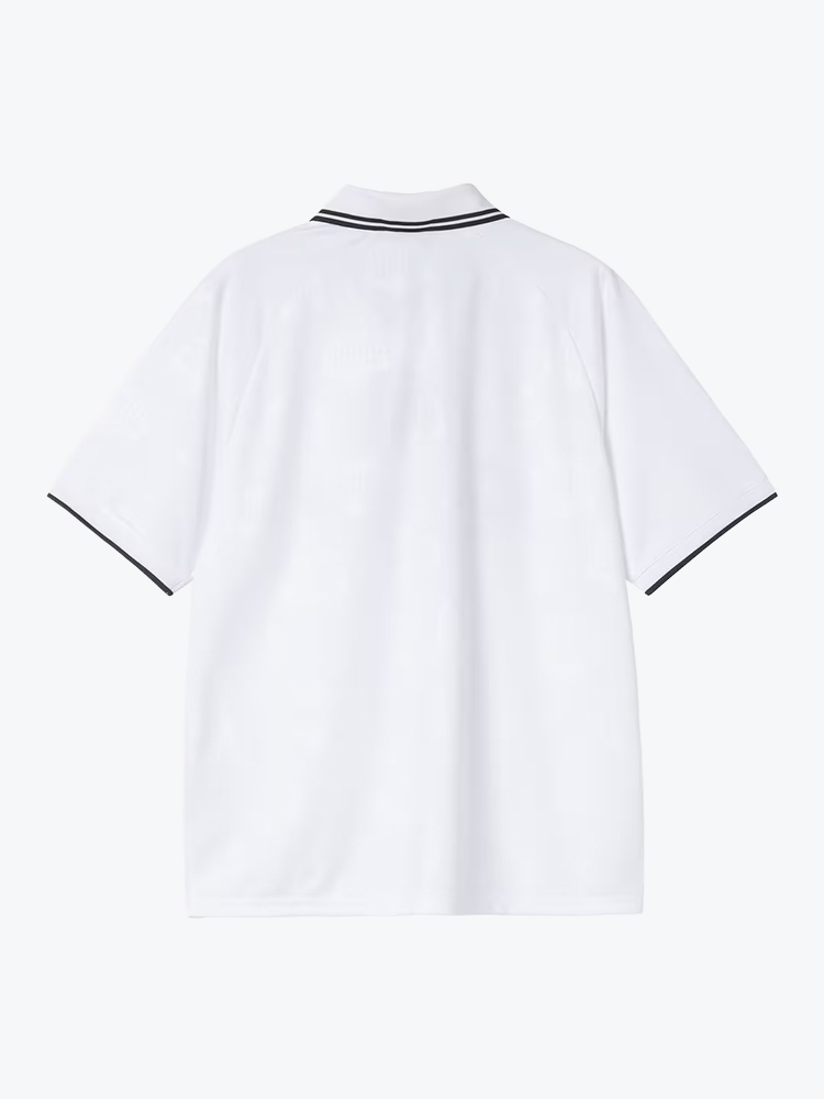 Carhartt WIP Carhartt WIP - S/S Terrace Football T-Shirt Heart Train Jacquard, White - T-Shirts - Heren Wit T-Shirts