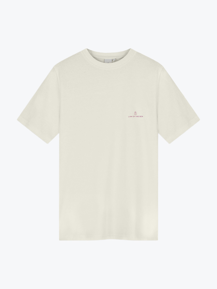 Law Of The Sea Law Of The Sea - Law Tee Logo Tee Almond Milk - T-Shirts - Heren Wit T-Shirts