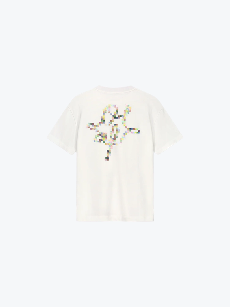 OLAF Olaf - Dotted Monogram Tees Optical White - T-Shirts - Heren Wit T-Shirts