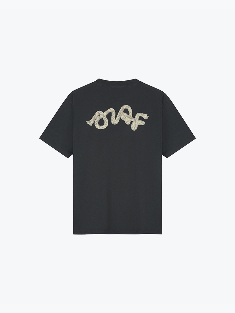 OLAF Olaf - Lasso Signature Tee Charcoal - T-Shirts - Heren Zwart T-Shirts