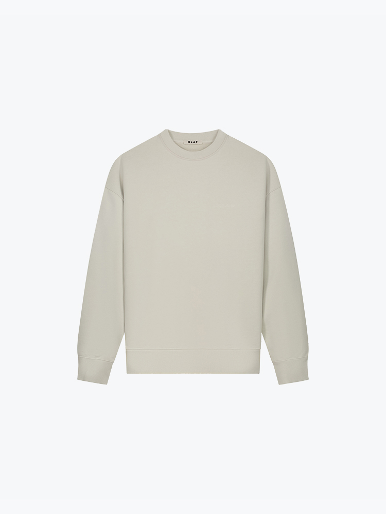 OLAF Olaf - Sprayed Studio Crewneck Ancientscroll - Truien - Heren Grijs Truien
