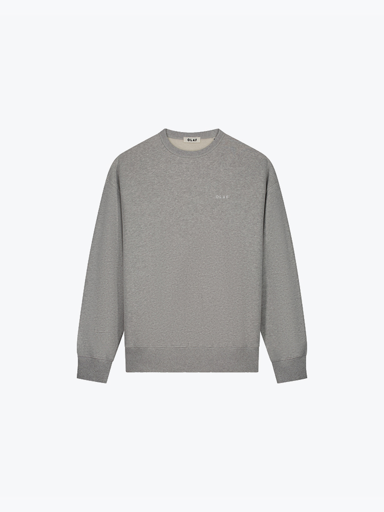 OLAF Olaf - Western Logo Crewneck Htrgrey - Truien - Heren Grijs Truien