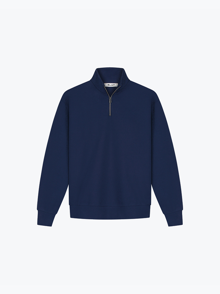 OLAF Olaf - Essential Half Zip Sweat Navalacademy - Truien - Heren Grijs Truien