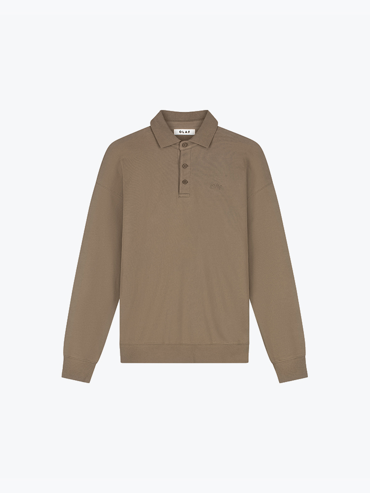 OLAF Olaf - Signature Oversized Polo Chocolatechip - Truien - Heren Bruin Truien