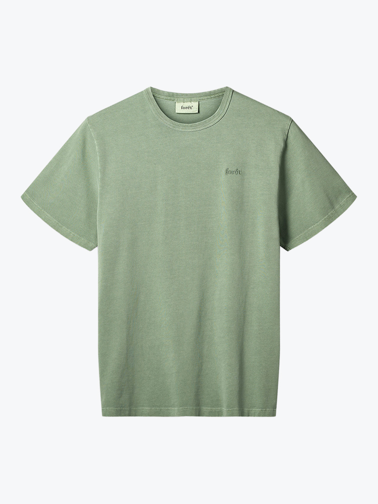Foret Foret - Oak Pigment Dye T-Shirt Green Oxide - T-Shirts - Heren Groen T-Shirts