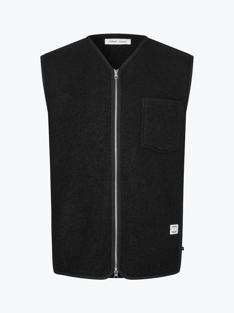 Samsoe Samsoe Samsoe Samsoe - Sahannes Vest 14612 Black - Vesten - Heren Zwart Vesten