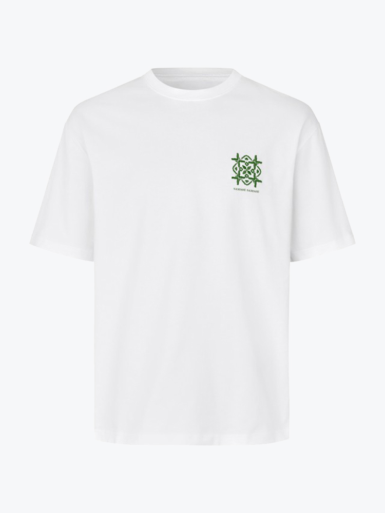 Samsoe Samsoe Samsoe Samsoe - Sajes T-Shirt 11725 Green Tile - T-Shirts - Heren Groen T-Shirts