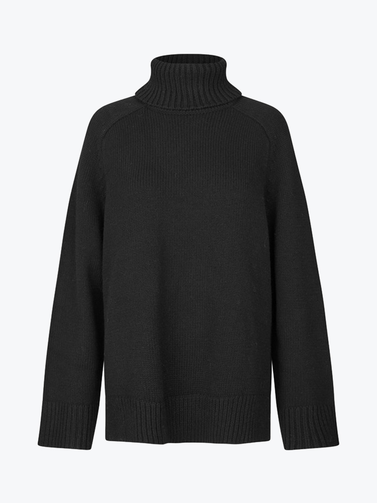 Samsoe Samsoe Samsoe Samsoe - Sakeiki Turtleneck 11250 Black - Truien - Dames Zwart Truien