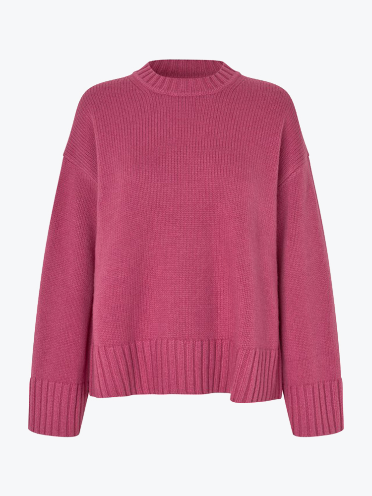 Samsoe Samsoe Samsoe Samsoe - Sakeiku Sweater 11250 Red Violet - Truien - Dames Rood Truien