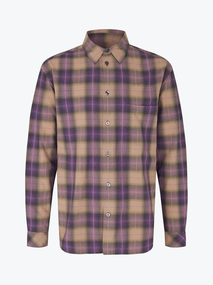 Samsoe Samsoe Samsoe Samsoe - Saluan J Shirt 16077 Orchid Fade Ch. - Overhemden - Heren Paars Overhemden