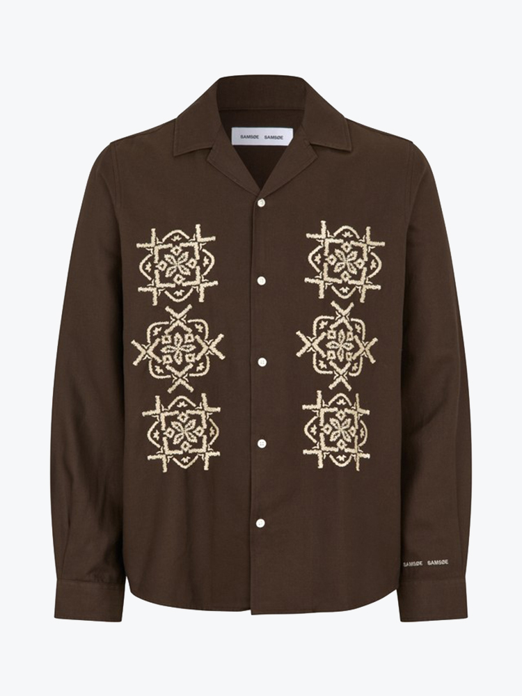 Samsoe Samsoe Samsoe Samsoe - Saryan Ax Shirt 16196 Delicioso Tile - Overhemden - Heren Grijs Overhemden