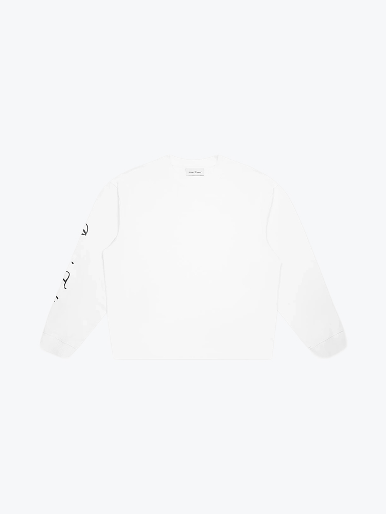 Bram's Fruit Bram's Fruit - Script Logo Longsleeve White - T-Shirts - Heren Wit T-Shirts