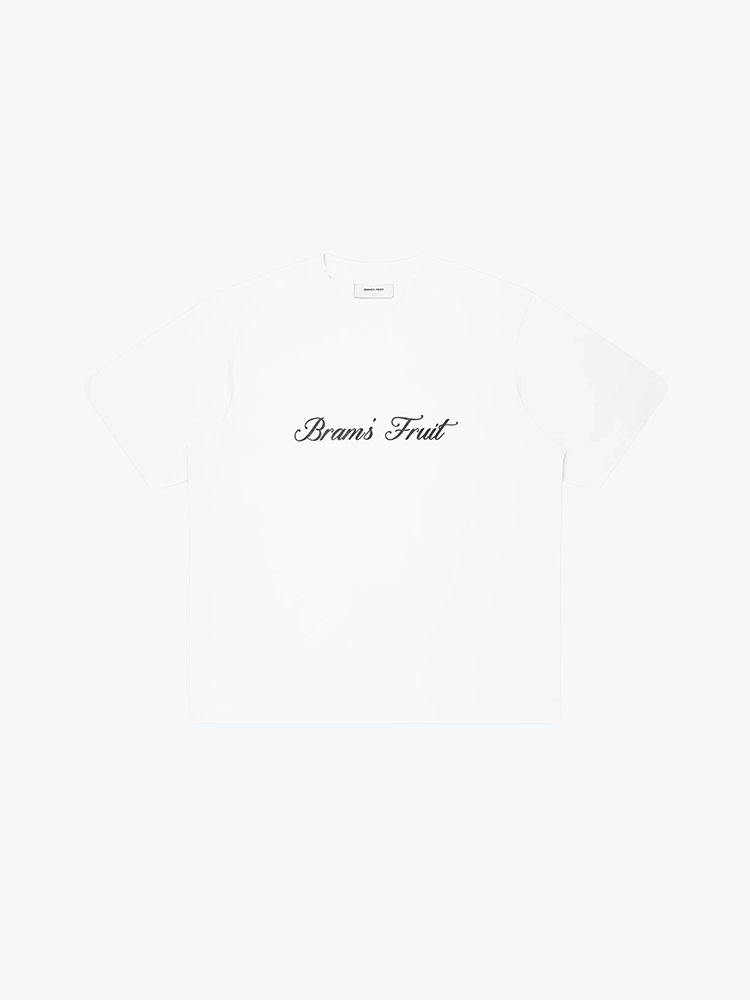 Bram's Fruit Bram's Fruit - Script Logo T-shirt White - T-Shirts - Heren Wit T-Shirts