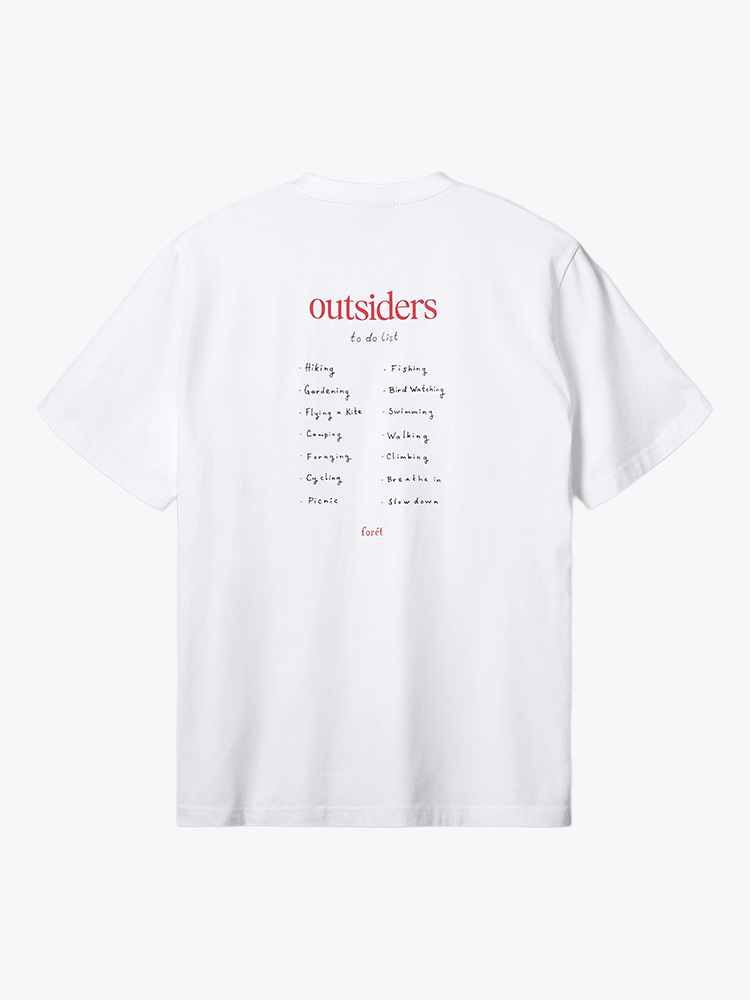 Foret Foret - To Do T-Shirt White - T-Shirts - Heren Wit T-Shirts