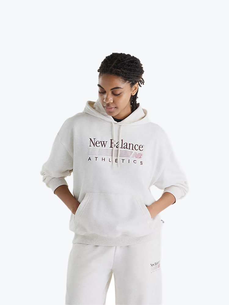 New Balance New Balance - Trackside French Terry Hoodie LIT - Truien - Dames Grijs Truien