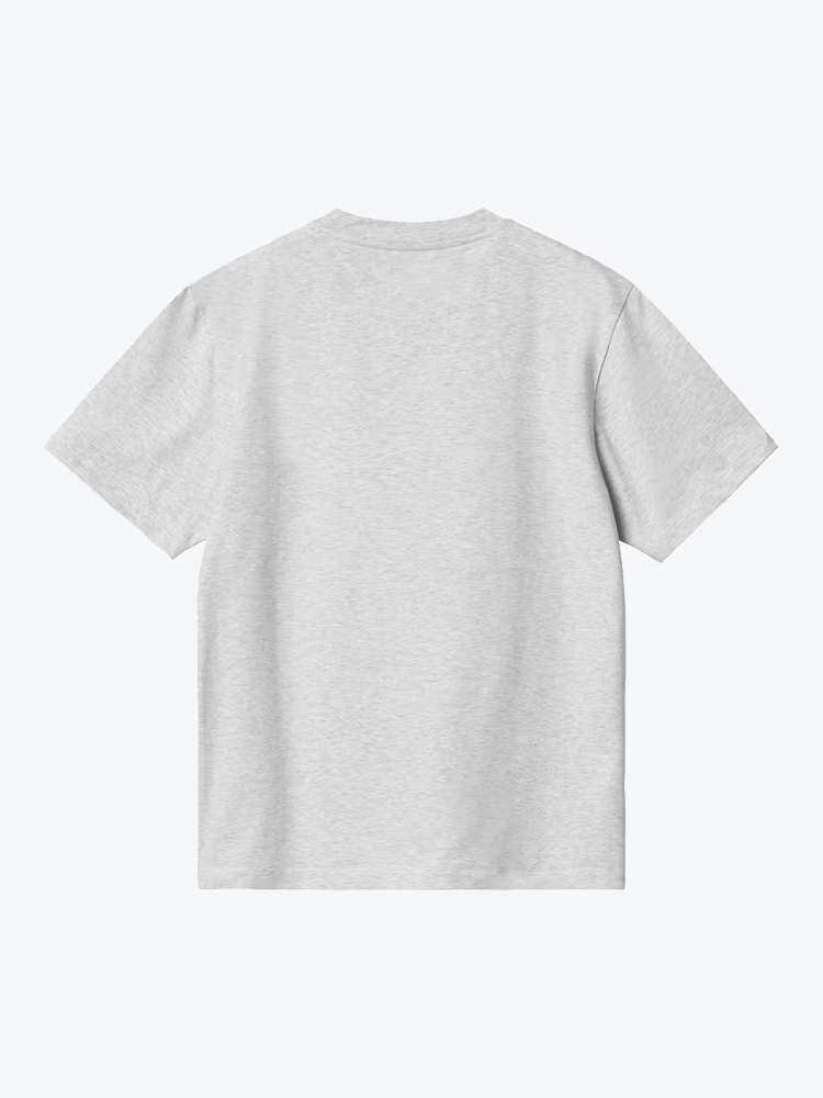Carhartt WIP Carhartt WIP - W' S/S Script Embroidery T-S Ash Heather / Cozy Purple - T-Shirts - Dames Grijs T-shirts