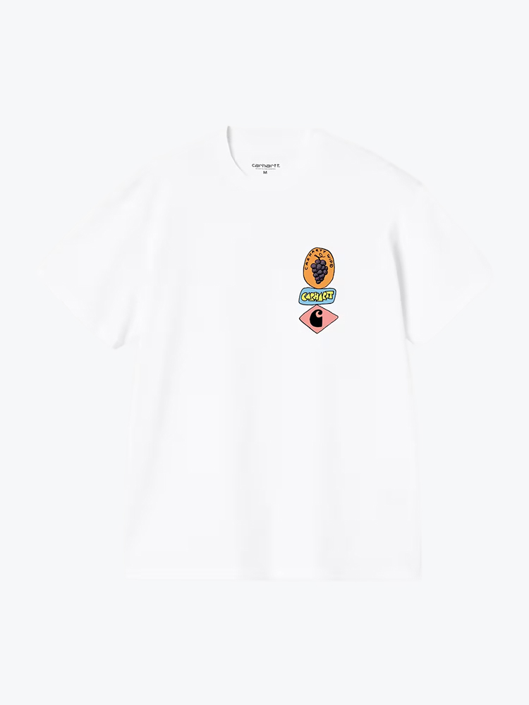 Carhartt WIP Carhartt WIP - S/S Grape Picker T-Shirt White - T-Shirts - Heren Wit T-Shirts