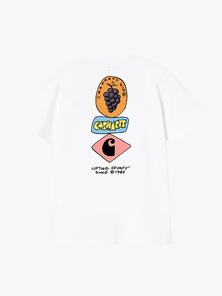Carhartt WIP Carhartt WIP - S/S Grape Picker T-Shirt White - T-Shirts - Heren Wit T-Shirts