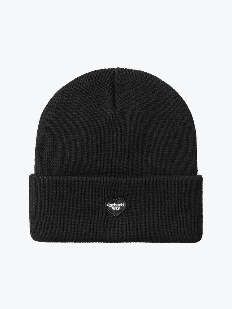 Carhartt WIP Carhartt WIP - Small Heart Beanie Black - Mutsen - Heren Zwart Mutsen