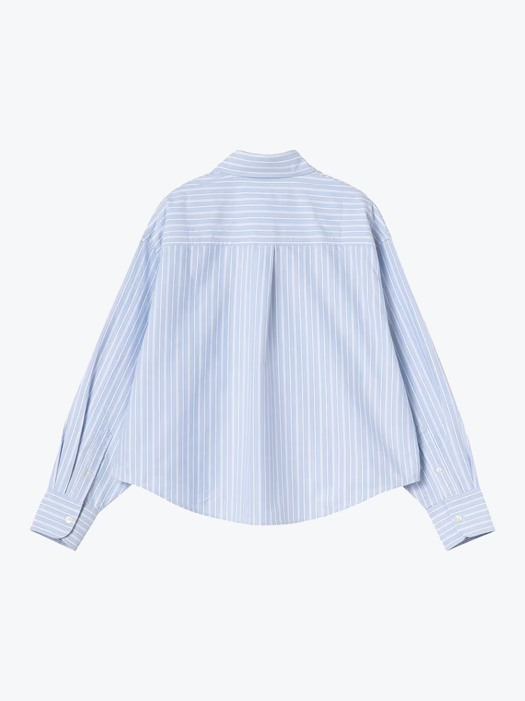Carhartt WIP Carhartt WIP - W' L/S Kanan Shirt Kanan Stripe, Bleach - Blouses - Dames Wit Blouses
