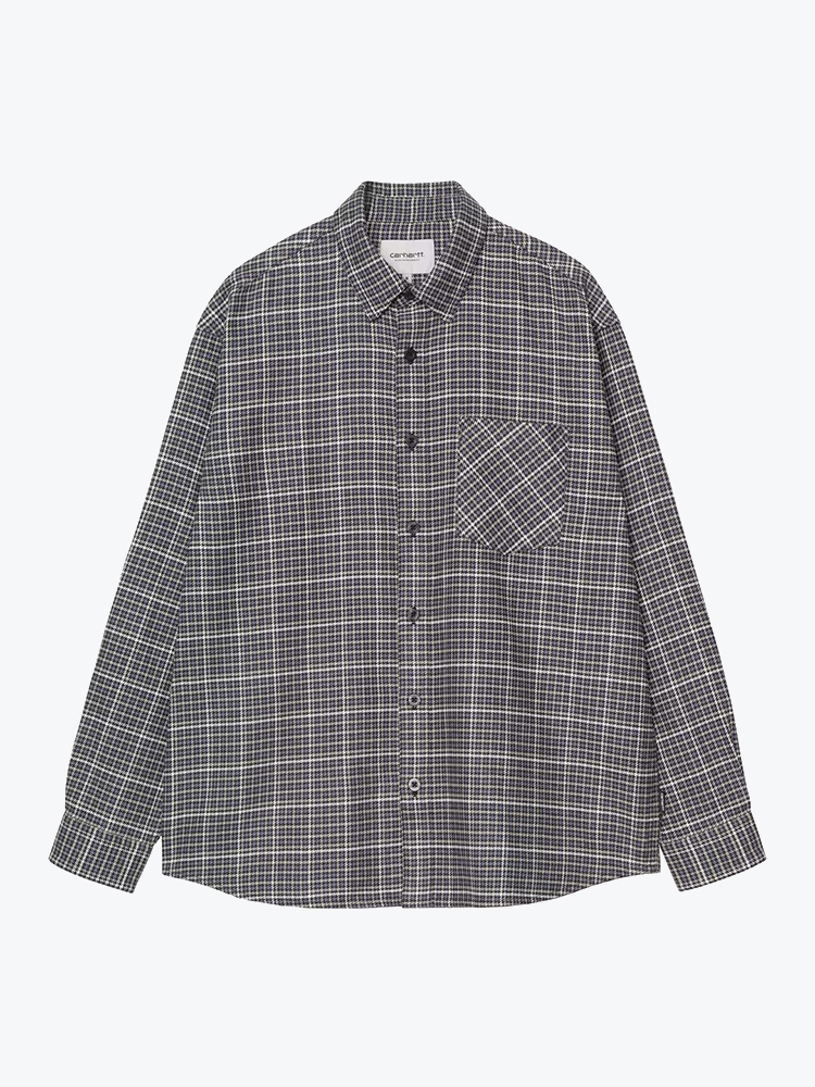 Carhartt WIP Carhartt WIP - L/S Todrick Shirt Todrick Houndstooth, Icesheet - Overhemden - Heren Wit Overhemden