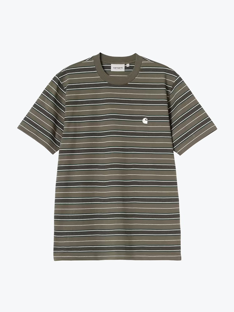 Carhartt WIP Carhartt WIP - S/S Bronson T-Shirt Bronson Stripe, Cypress - T-Shirts - Heren Groen T-Shirts