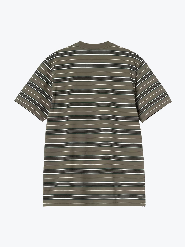 Carhartt WIP Carhartt WIP - S/S Bronson T-Shirt Bronson Stripe, Cypress - T-Shirts - Heren Groen T-Shirts