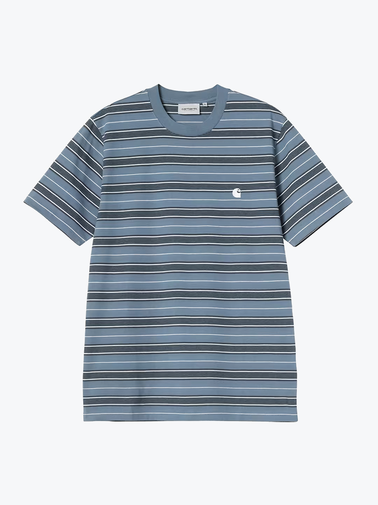Carhartt WIP Carhartt WIP - S/S Bronson T-Shirt Bronson Stripe, Icesheet - T-Shirts - Heren Wit T-Shirts