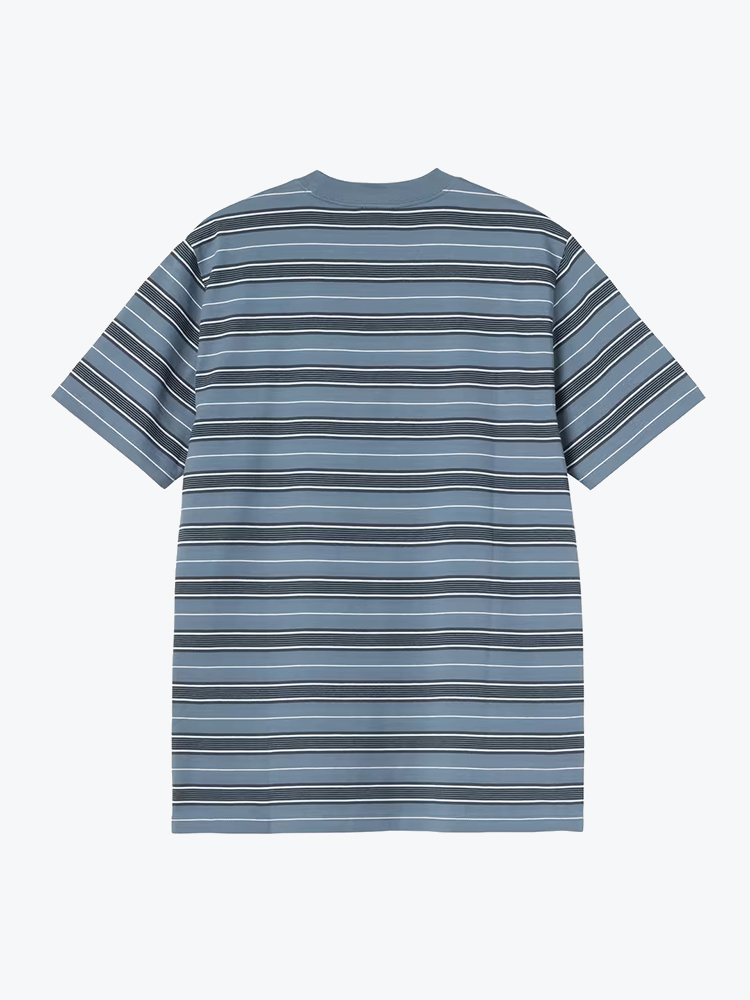 Carhartt WIP Carhartt WIP - S/S Bronson T-Shirt Bronson Stripe, Icesheet - T-Shirts - Heren Wit T-Shirts