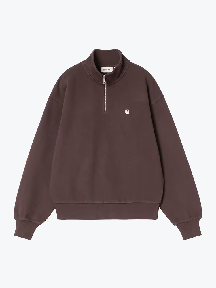 Carhartt WIP Carhartt WIP - W' Casey High Neck Sweat Palisander / Silver - Truien - Dames Bruin Truien