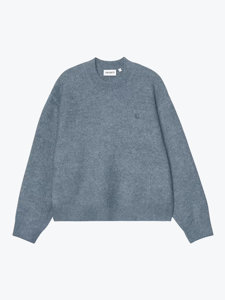 Carhartt WIP Carhartt WIP - W' Curtis Sweater Tangled Shady Blue - Truien - Dames Blauw Truien