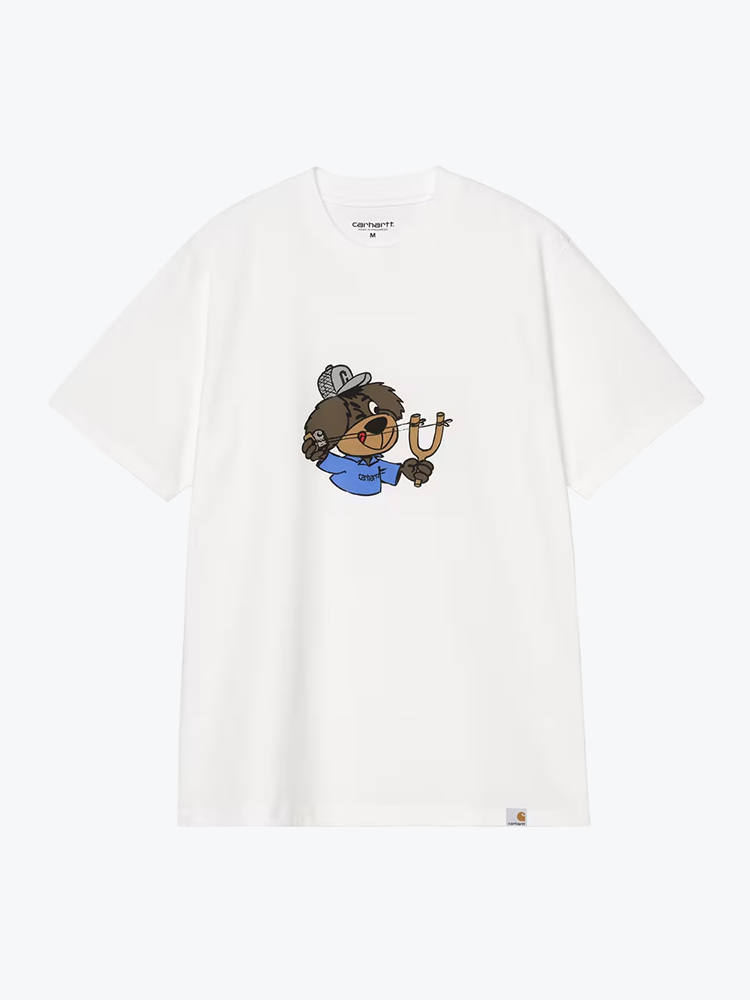 Carhartt WIP Carhartt WIP - S/S Slingshot T-Shirt White - T-Shirts - Heren Wit T-Shirts