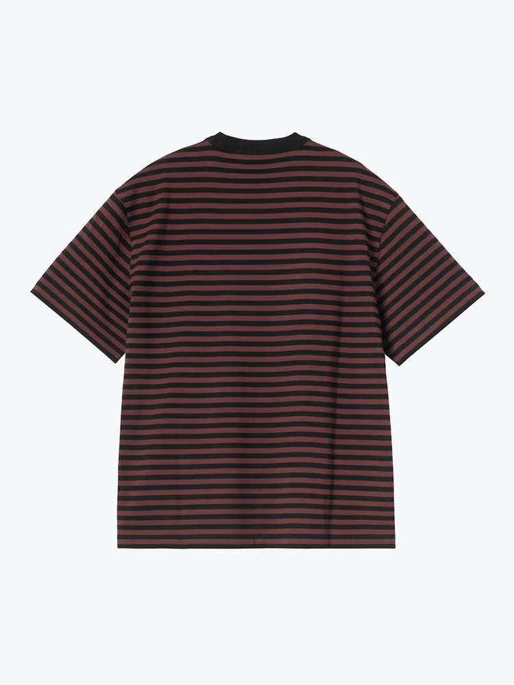 Carhartt WIP Carhartt WIP - W' S/S Essy T-Shirt Essy Stripe, Black / Amarone - T-Shirts - Dames Zwart T-shirts
