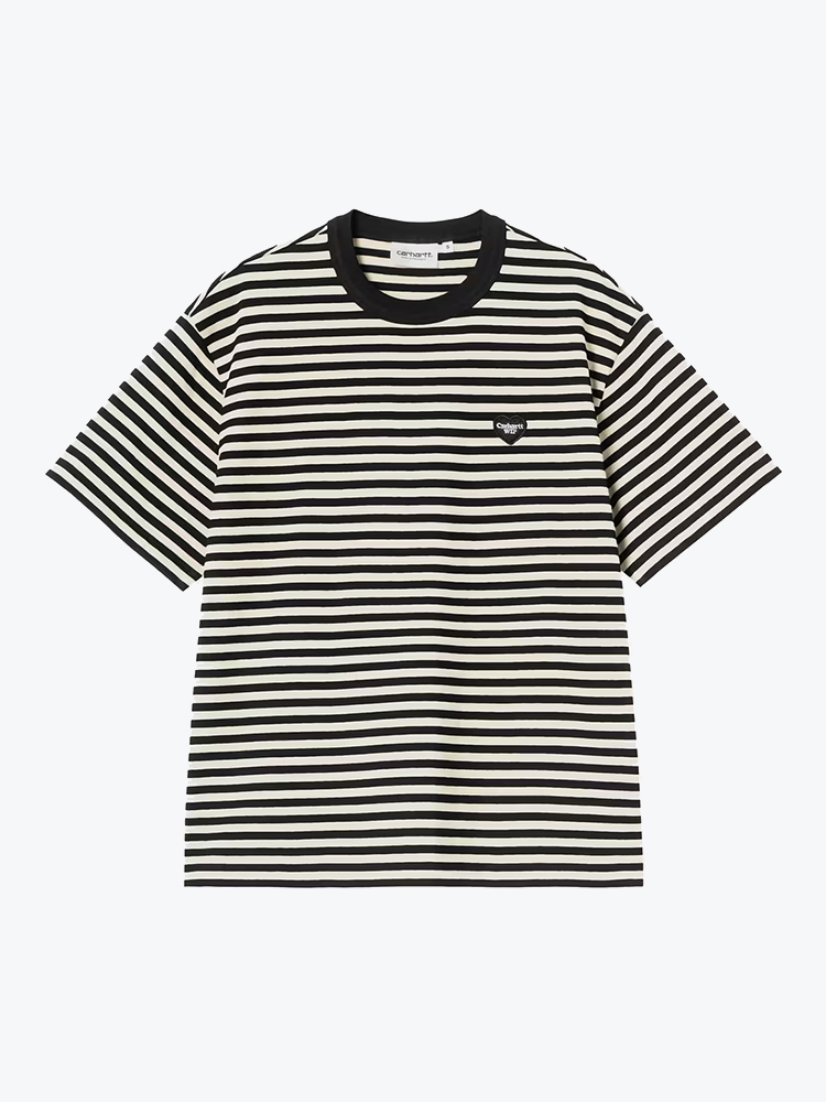 Carhartt WIP Carhartt WIP - W' S/S Essy T-Shirt Essy Stripe, Black / Wax - T-Shirts - Dames Zwart T-shirts