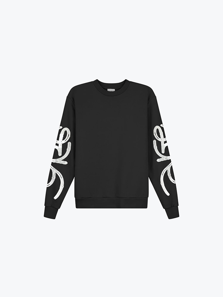 Arte Antwerp Arte Antwerp - Swirl Crewneck Black - Truien - Heren Zwart Truien